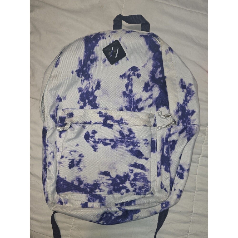 Tie-dye full size backpack with front pocket and adjustable straps bookbag!